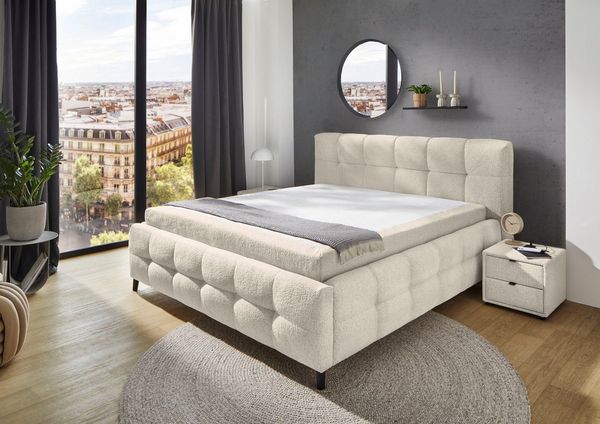 Jockenhöfer Polsterbett LUCY - Schlafzimmer Taschenfederkernmatratze in 432/07 beige