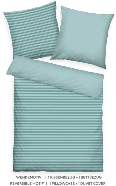 TOM TAILOR HOME Bettwäsche MEDIUM STRIPES in Gr. 135x200cm, 155x220cm oder 200x220cm, Renforcé, 2 teilig, new bedroom, mit farbigem Markenreißverschluss