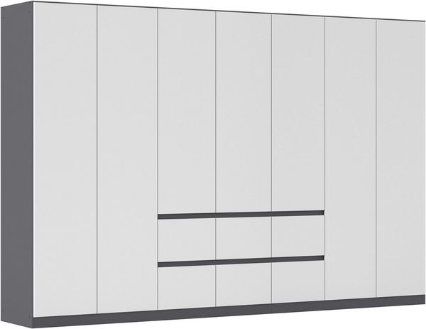 rauch Drehtürenschrank Schrank Garderobe MAINZ Breiten 91/136/181/226/271/315/360, Höhe 210cm (3 verschiedene Ausstattungen BASIC/CLASSIC/PREMIUM (inkl. SOFT-CLOSE) grifflose Front, Außentüren mit Push-to-Open Funktion MADE IN GERMANY