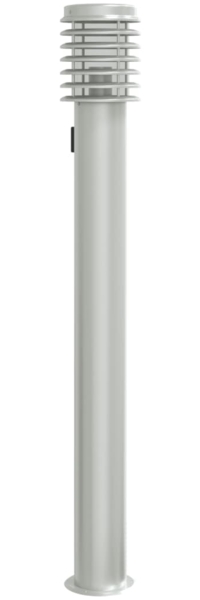 vidaXL Wegeleuchte mit Steckdose Silbern 110 cm Edelstahl 4006375