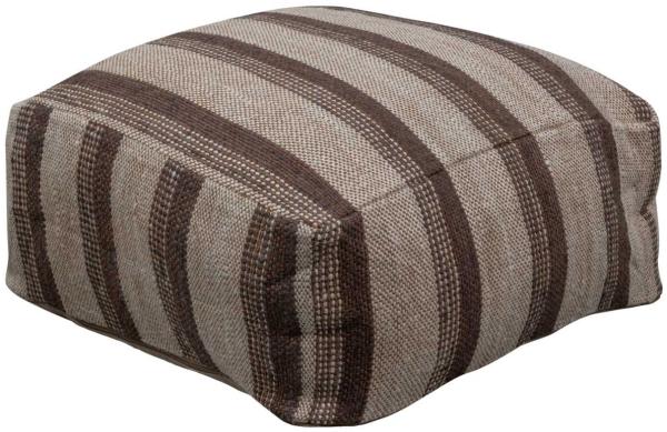 Basiclabel Pouf Strook aus Baumwolle 60x60 cm