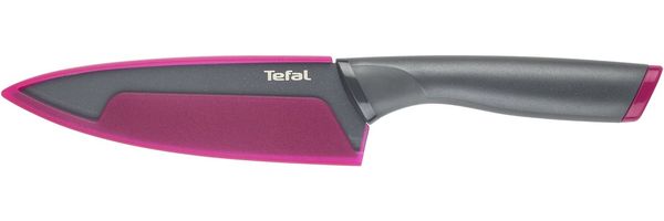 Tefal Kochmesser Fresh Kitchen, 15 cm, Klingen aus rostfreiem Stahl, Titan-Versiegelung, Klingenschutz
