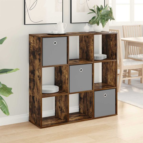 vidaXL Sideboard mit Schubladen Geräucherte Eiche 102 x 31 x 99,5 cm 8000496