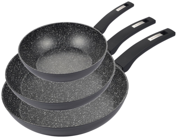 Schäfer Pfanne Bratpfanne Marble Black 20,24, 28 cm - Produkt-Set