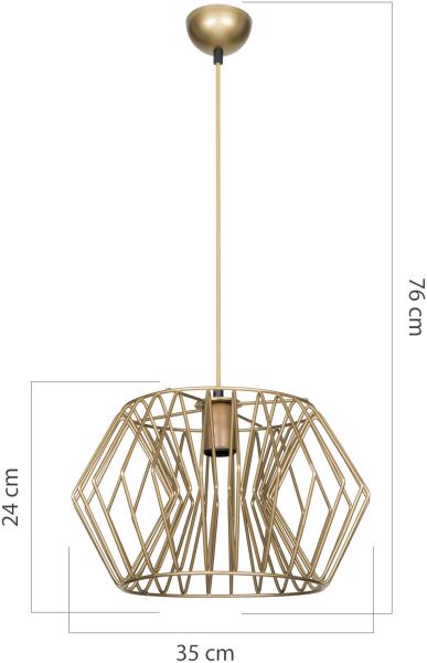 Hängeleuchte Bournemouth E27 Metall Bronze Antik [lux. pro] Bild 4