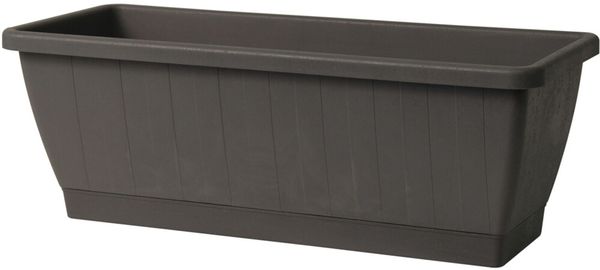 Pflanzkasten GREENER Kezar 80 anthrazit 80 x 20 x 18 cm nachhaltig schlagfest UV- und temperaturbeständig stapelbar