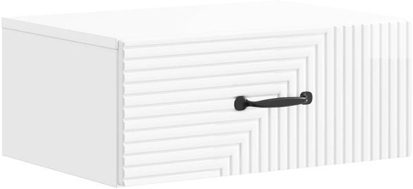 vidaXL Wandmontierter Nachttisch Hochglanz Weiß 49 x 34,5 x 20 cm 898623