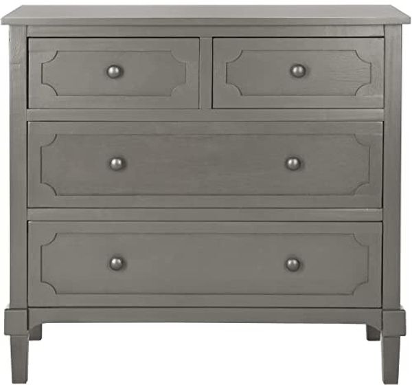 SAFAVIEH Modern Wooden Console with Storage, in Grey, 80 X 35 X 75