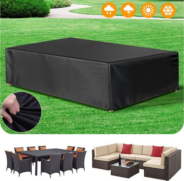 LMaxhome Gartenmöbel-Schutzhülle Abdeckhaube 420D Oxford Gewebe Wasserdicht Outdoor Patio Garten Lounge (180 x 120 x 74 cm, 215 x 140 x 74 cm, 228 x 165 x 74 cm, 248 x 198 x 74 cm, 270 x 180 x 90 cm, 315 x 160 x 70 cm, Premium Schutzhülle), Anti-UV Winterfest Regenschutz Abdeckplan...