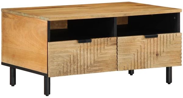 vidaXL Couchtisch Braun 80x54x40 cm Massivholz Mango 4017733