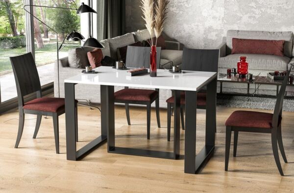 Endo-Moebel Esstisch "Borys Max" 130-330x85 cm ausziehbar erweiterbar Kulissentisch, Kufengestell, stabil, extra lang und groß, 40cm Erweiterungsplatten