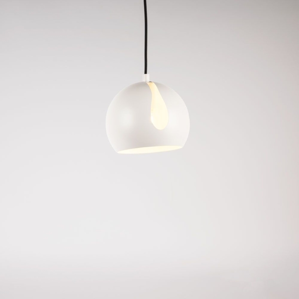 s.luce Ball Galerieleuchte mit drehbarem tauschbaren Schirm 5m Abhängung Weiß Ø 20cm