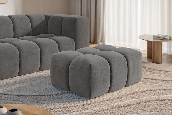 homsy by Ana Johnson Polsterhocker BOUBELLE Sitzhocker mit Steppung, Bubble-Optik, Maße B/T/H: 97/67/42cm, erstklassige Verarbeitung, hoher Sitzkomfort und modernes Design