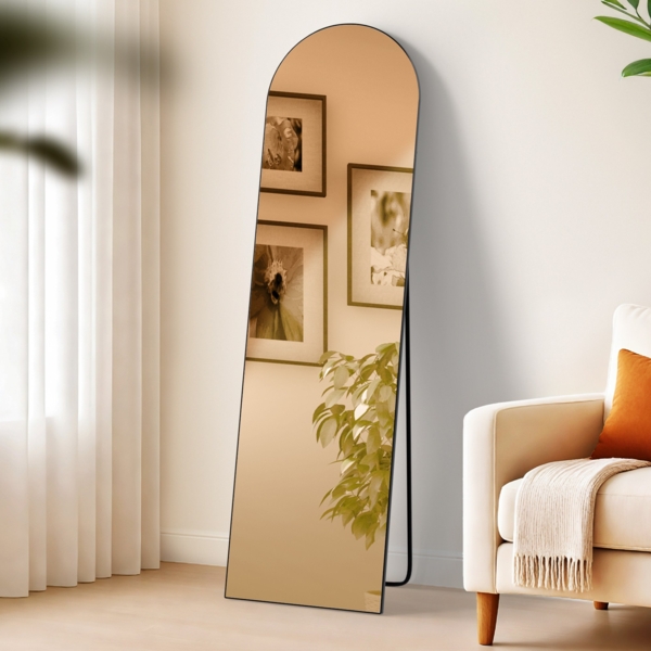 CLP Spiegel Moline Standspiegel und Wandspiegel in einem,schwarz-matt 140x40 cm