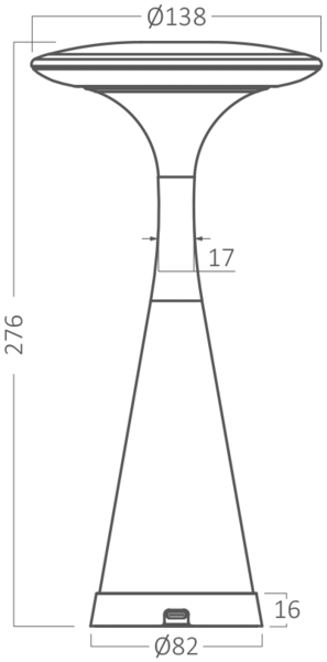 LED Tischlampe Touch Dimmbar mit Akku Tischleuchte Innen/Aussen Farbwahl CCT USB Weiß Bild 5