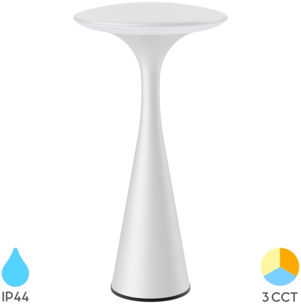 LED Tischlampe Touch Dimmbar mit Akku Tischleuchte Innen/Aussen Farbwahl CCT USB Weiß Bild 1