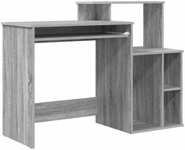 vidaXL Schreibtisch Graues Sonoma 120,5 x 44 x 88,5 cm Holzwerkstoff 869479 Bild 2