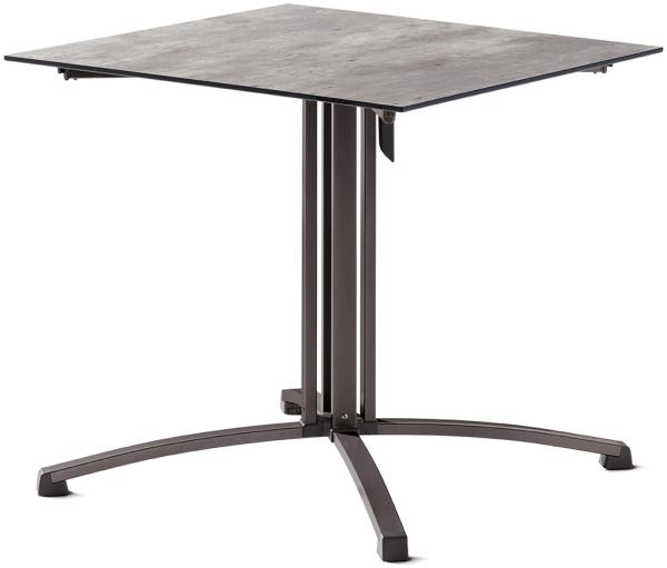 Gartentisch >5330-31< in Beton hell, Polytec® - 80x73x80cm (BxHxT)