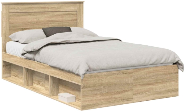 vidaXL Bettrahmen Sonoma 120 x 200 cm Massives Kiefernholz 3410114