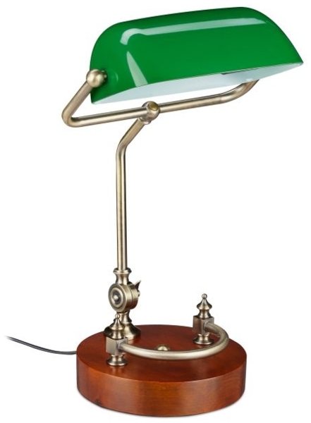 Bankerlampe mit grünem Schirm 10016606