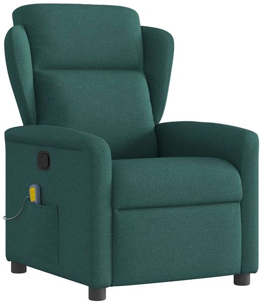 vidaXL Massagesessel Dunkelgrün Stoff 4015592