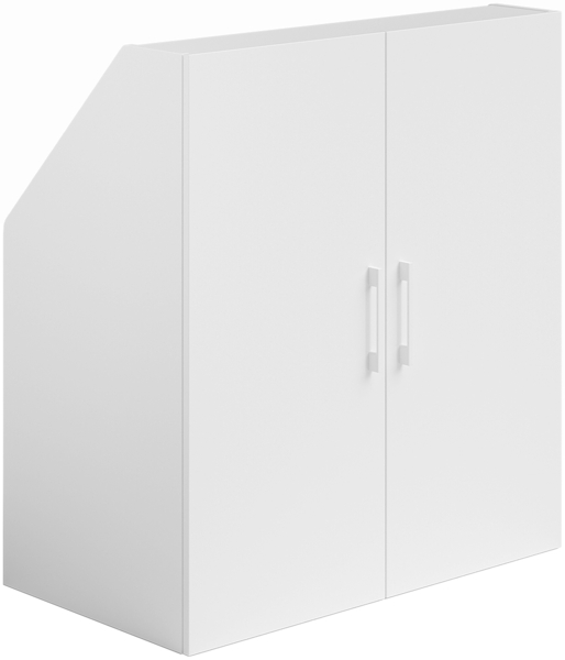 Bellamio 'Aland' Dachschrägenregal mit Türen, weiß, 100x52x90 cm, Schrank für Dachschräge mit 3 Fächern