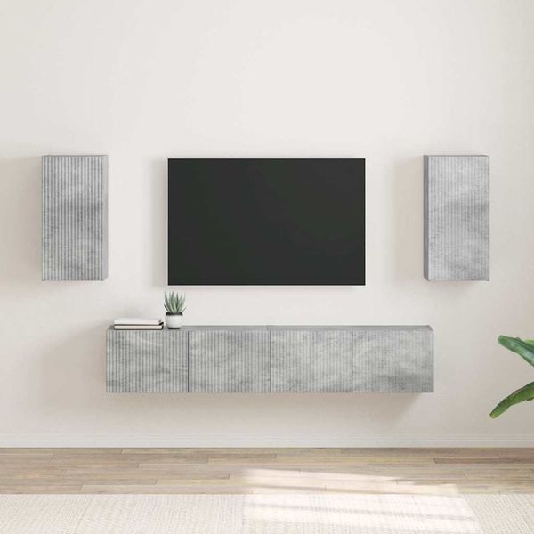 vidaXL TV-Wandschrank 2 pcs Beton 30 x 31 x 60 cm Holzwerkstoff 892276