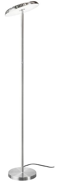 LED Stehleuchte, Touchfunktion dimmbar, silber, H 140 cm