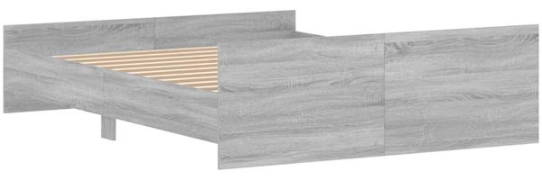 vidaXL Bettgestell mit Kopf- und Fußteil Grau Sonoma 140x200 cm 3203752 Bild 7