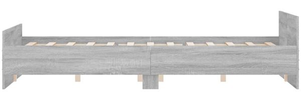 vidaXL Bettgestell mit Kopf- und Fußteil Grau Sonoma 140x200 cm 3203752 Bild 5