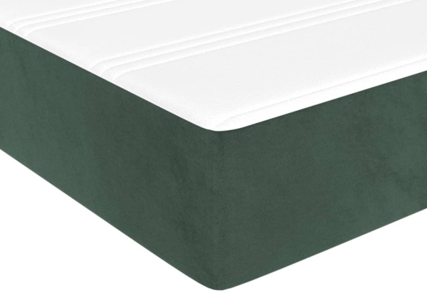 vidaXL Taschenfederkernmatratze für Kinder Dunkelgrün 80x160 cm Samt 4016549 Bild 4