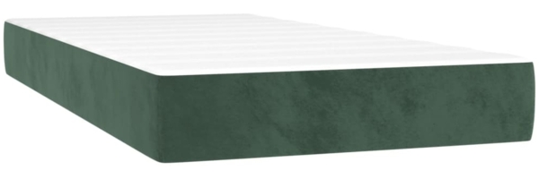 vidaXL Taschenfederkernmatratze für Kinder Dunkelgrün 80x160 cm Samt 4016549 Bild 1