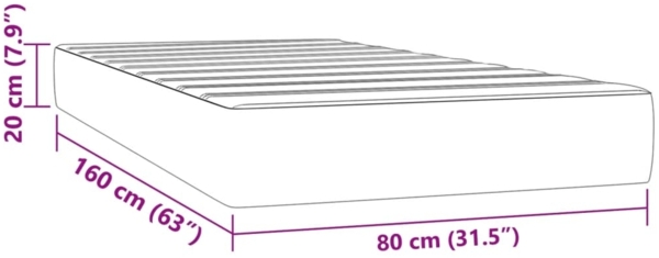 vidaXL Taschenfederkernmatratze für Kinder Dunkelgrün 80x160 cm Samt 4016549 Bild 6