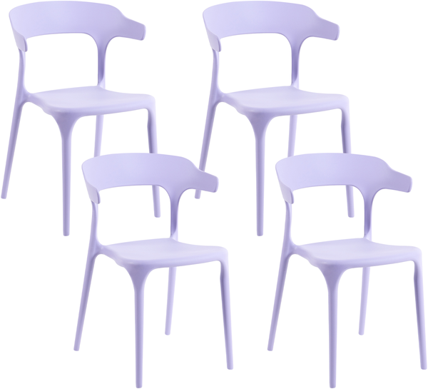Gartenstuhl 4er Set GUBBIO Violett