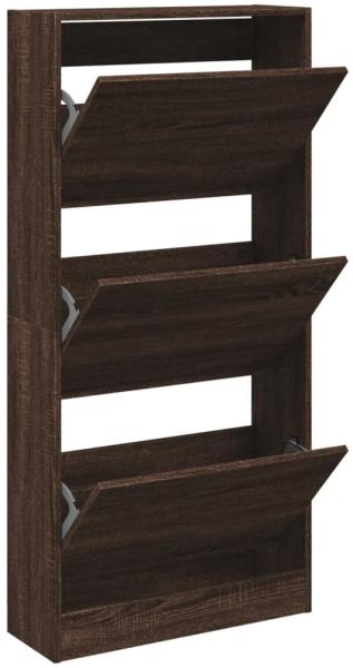 vidaXL Schuhschrank Braun Eichen-Optik 60x21x125,5 cm Holzwerkstoff 839902
