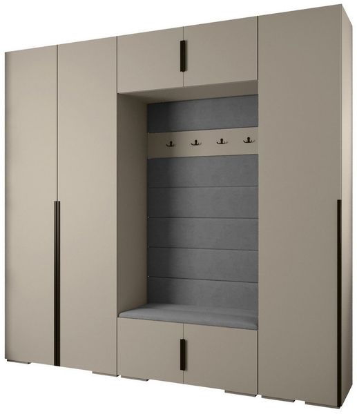 ABIKS MÖBEL Kompaktgarderobe INOVA 1 SATZ 8 Möbelset, Garderobe mit Kleiderstange und Regalen