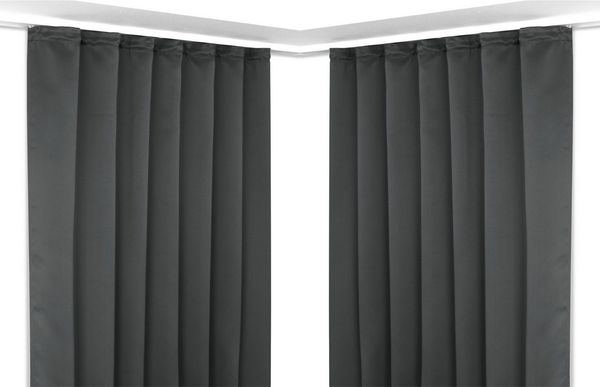 Beautex Verdunkelungsvorhang 2er Set Verdunkelungsgardine mit U-Band, Blackout Vorhang abdunkelnd (2 St), Kräuselband, verdunkelnd