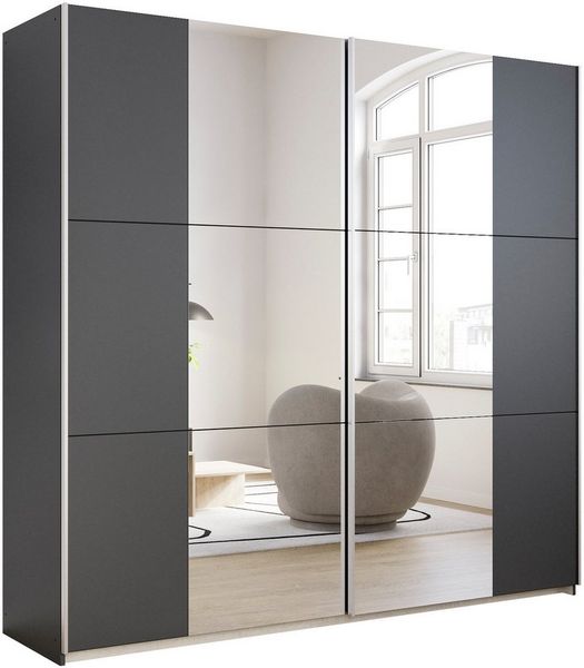 rauch Schwebetürenschrank Kleiderschrank Drehtürenschrank Schrank Garderobe KRONACH TOPSELLER (in 3 Ausstattungen BASIC/CLASSIC/PREMIUM, Breiten 131/175/218/261 cm) optional ohne, mit 1 oder 2 Spiegel, viel Stauraum MADE IN GERMANY