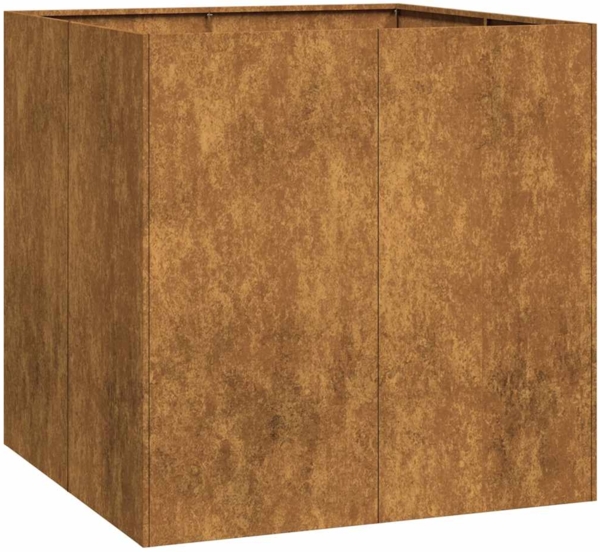 vidaXL Pflanzkübel Rostig 80x80x80 cm Wetterfester Stahl 860786