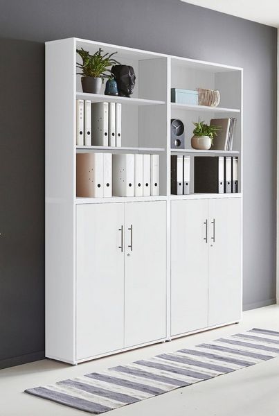 BMG Möbel Aktenschrank Office Edition 11 (Schrankwand Set, 4tlg) abschließbar, matt oder Hochglanz lackiert