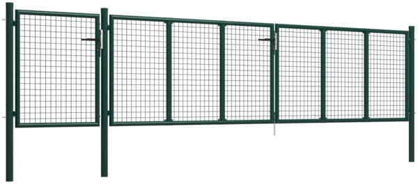 vidaXL Gartentor aus Stahl 500 x 75 cm Grün 144316