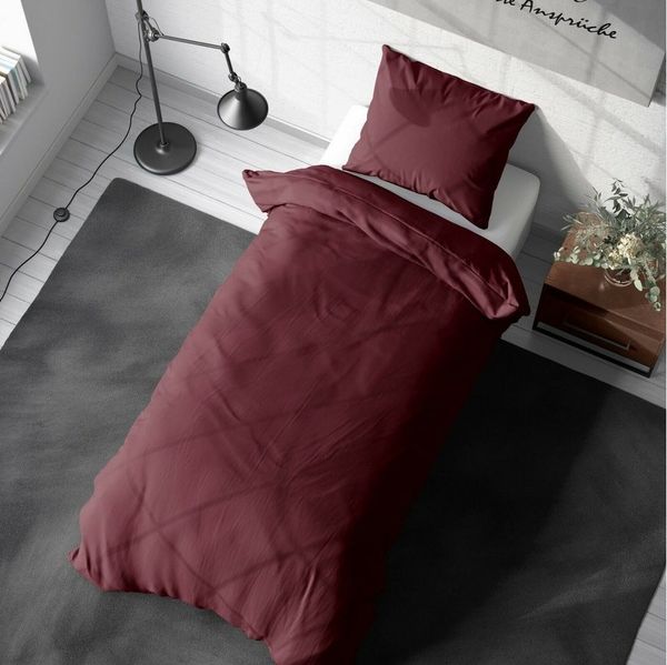 TRENDBUY24 Bettwäsche Renforce Baumwolle Bettwäsche Uni 135 155 Baumwolle, 2 teilig
