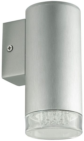 LED Wandleuchte, Aluminium silber, Kunststoff, H 15 cm
