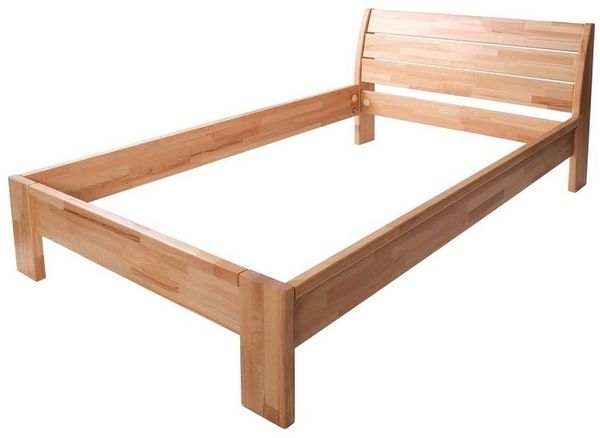 Krok Wood Massivholzbett Alice in Buche (100x200 cm) Bild 3