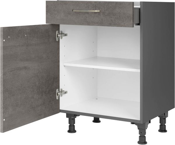nobilia® Kochfeldumbauschrank "Riva", mit Schukasten und Tür, Ausrichtung wählbar vormontiert, Breite 60 cm