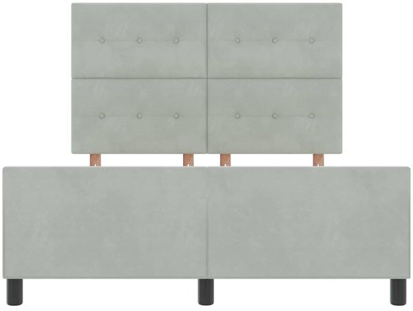vidaXL Boxspringbett mit Kopfteil Hellgrau 140 x 200 cm Samt 3344945 Bild 7