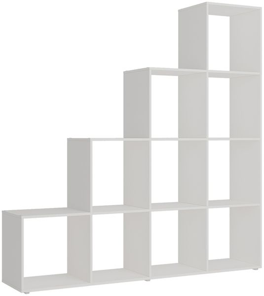 Treppenregal Aramis Weiß 138 x 143 cm 10 Fächer Vicco