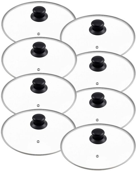 8x Pfannendeckel 24cm Glasdeckel Topfdeckel hitzebeständig Ersatzdeckel Kochdeckel Deckel