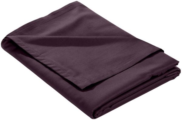 Mako Satin Bettlaken ohne Gummizug brombeer 160x260cm