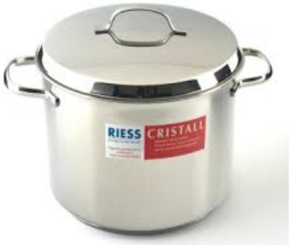 Riess Hoher Topf Cristall mit Deckel Ø20cm Edelstahl
